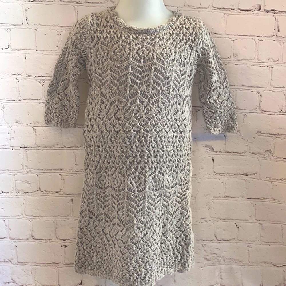 Cat & Jack Silver/Gray Knit Lined Sheath Dress